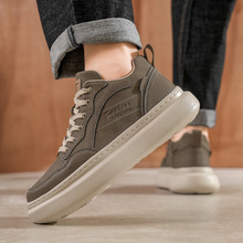 复古时尚男鞋新款潮流百搭男士休闲运动阿甘平板鞋舒适透气男潮鞋