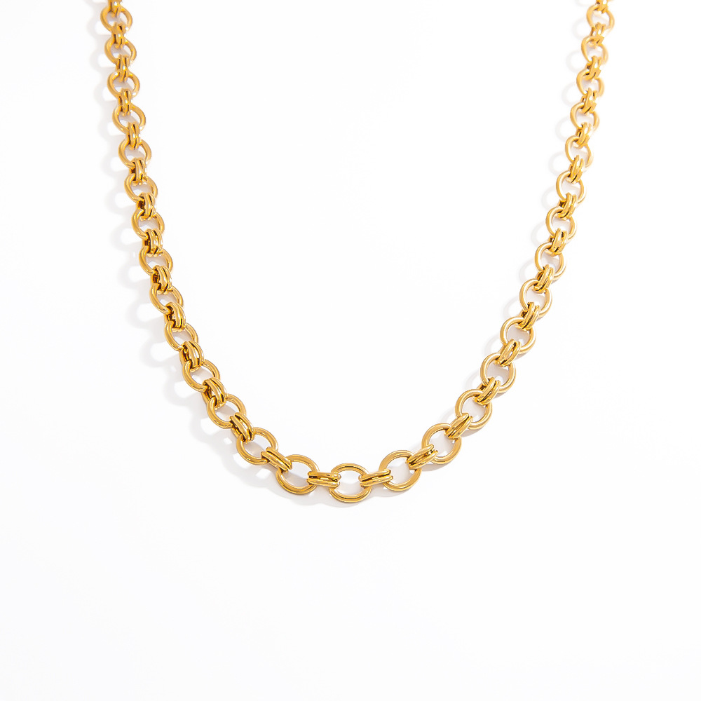 20g Weight PVD Coated Gold Plating Process Chain Jewelry Making Type 18K Real Gold Plated Plating Material cable chain Chain Type 1 Piece Quantity 304 Stainless Steel Material Geometric Pattern Simple Style Style Plating Craft 1 Piece 304 Stainless Steel Cable Chain Chain Necklace Chain 20