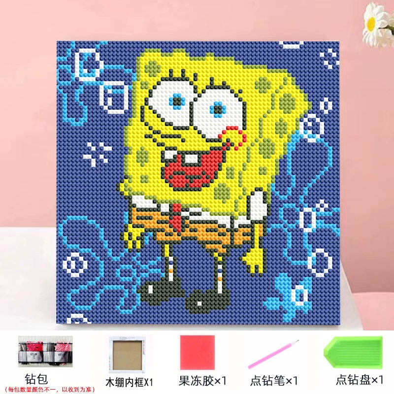 Набор алмазной мозаики DIY Kuromi и мультфильмы 20×20 см, рамка-наклейка, детское творчество