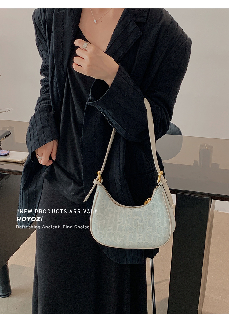 Hong Kong kJhsel PU niche denim law stick underarm for women's spring/summer new shoulder bag_voghion.com