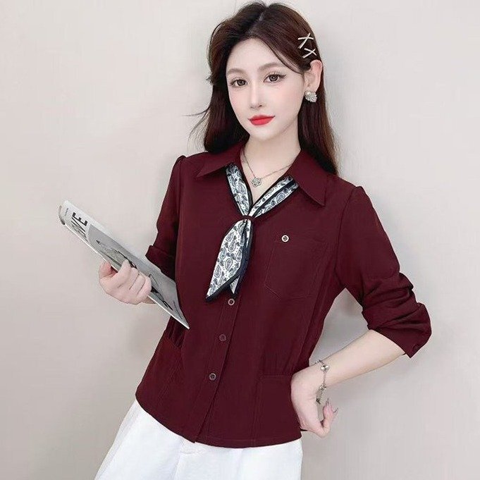 Spring Fashion Casual Shirts for Women, Mom Style, Simple and Versatile, Easy to Match for Daily Commuting