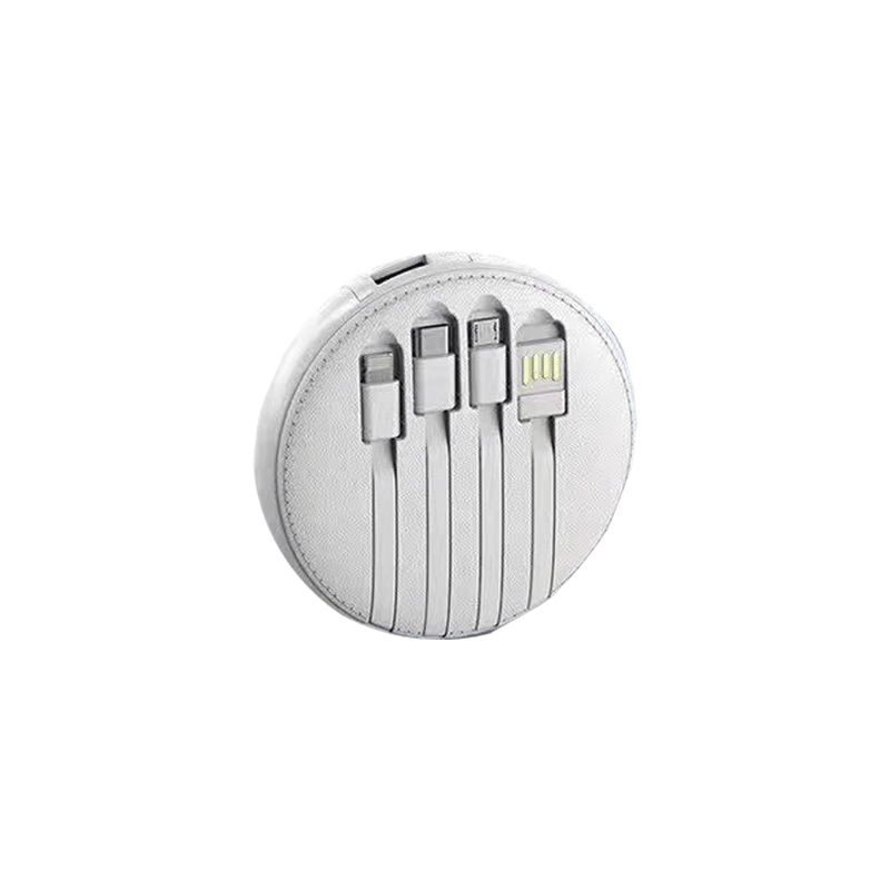 Cable de autocarga USB con cuatro cables de pantalla digital cargador, fuente de alimentación portátil al aire libre, 20000 mAh de gran capacidad