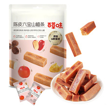 百草味陈皮六宝山楂条108g六物山楂干片卷果丹皮山东全年常温蜜饯