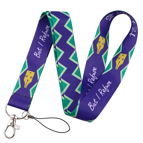 JOJO adventure mobile phone lanyard card holder tag hanging neck key chain campus bus hard shell card holder