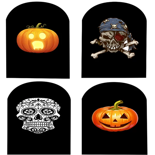 Black Mesh 3D Magic Headset Halloween Face Funny Skull Pumpkin Kuso Mask Magic Hood