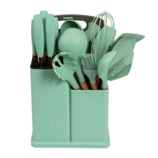 Pala de silicona sartén antiadherente especial de calidad alimentaria utensilios de cocina para el hogar 19 piezas de utensilios de cocina traje