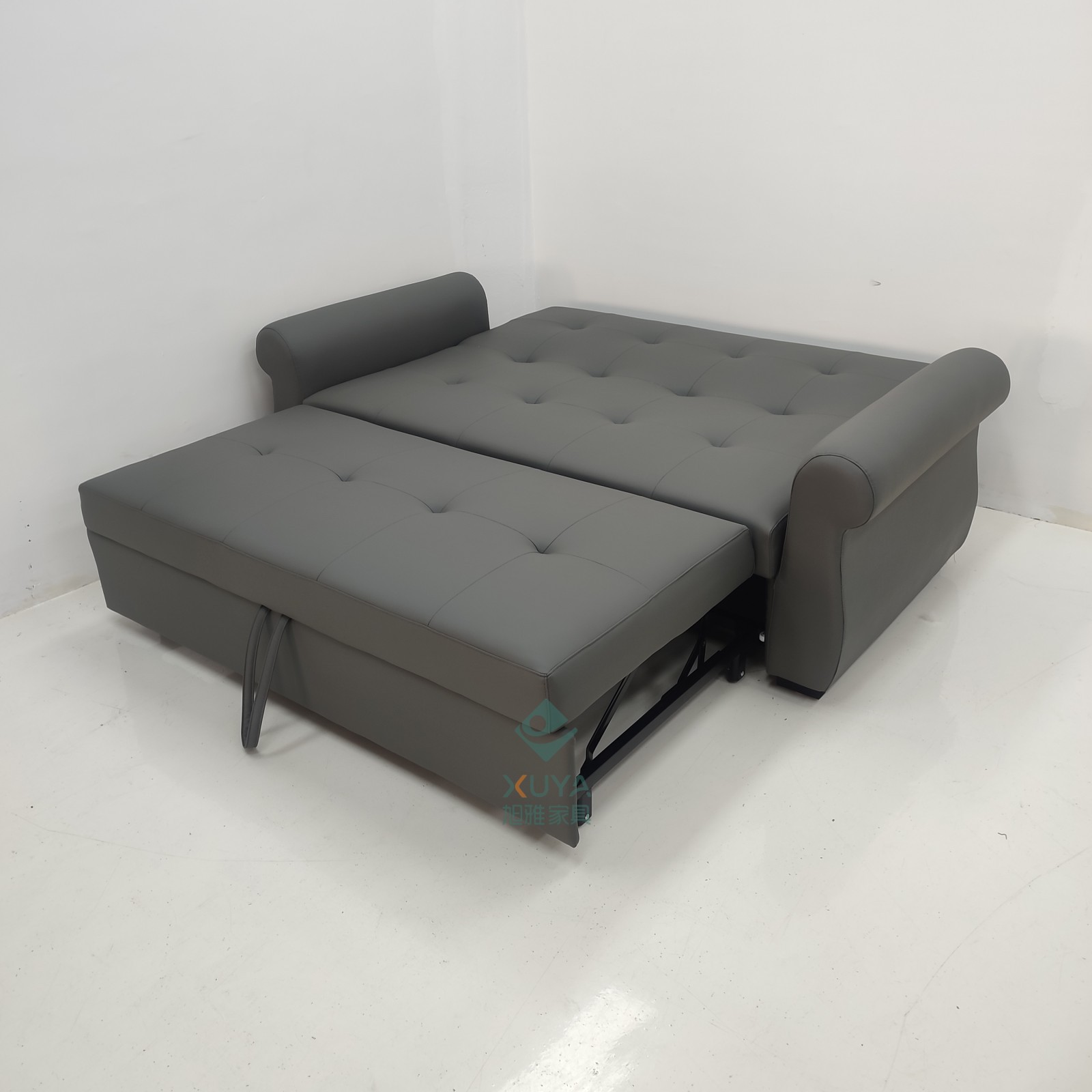 Art de cuero multifuncional moderno simple sofá cama plegable en la sala de estar dormitorio 1 apartamento pequeño peine de casa