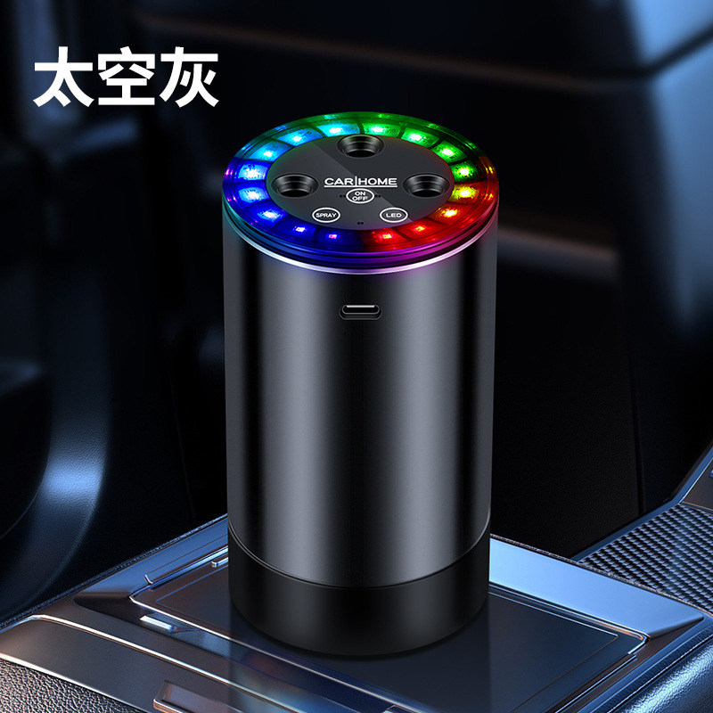 Nueva luz de atmósfera controlada por voz inteligente de automóviles aromáticos USB recargable nano spray pulverizador de incienso portátil fábrica al por mayor