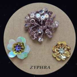 果冻鞋配饰DIY手工钉珠亮片花朵流苏水晶鞋花