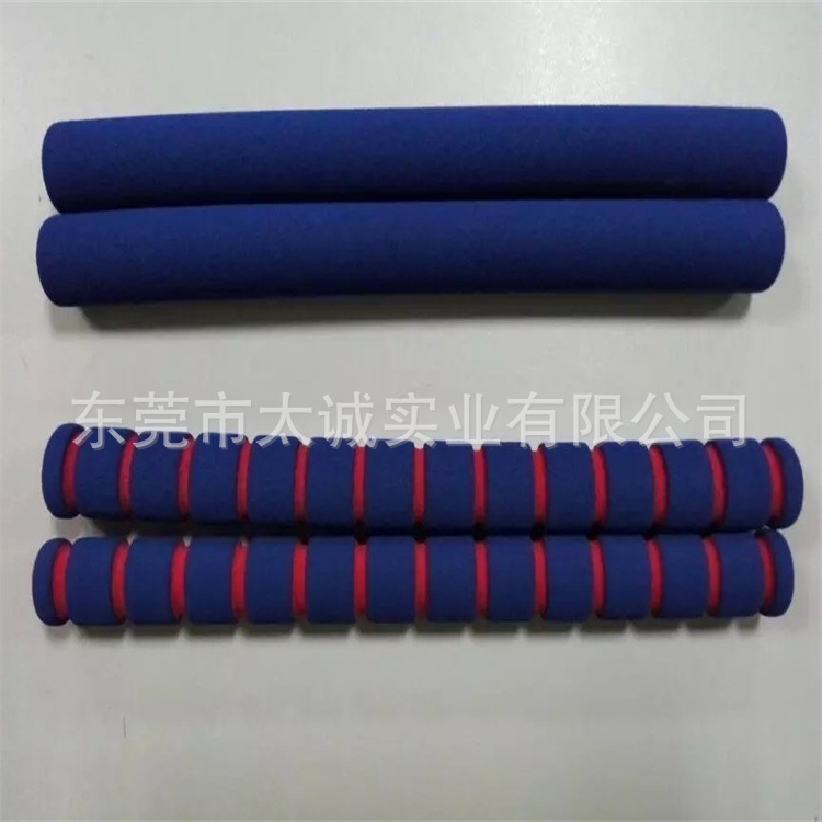 厂家供应丁晴橡胶海绵EVA发泡管双色NBR泡棉管衣架防滑海绵管