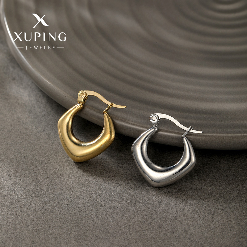 Pendientes de Acero Inoxidable Minimalistas y Modernos de Xuping Jewelry, Estilo Europeo y Americano, Atrevidos y Exagerados, para Mujer