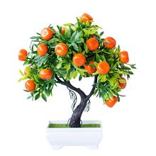仿真水果树 仿真植物盆景小盆栽 塑料花 发财桔子金橘果实树