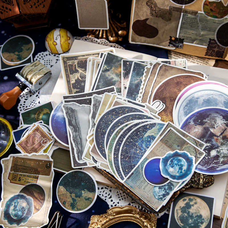 Papel Sr. material transfronterizo paquete de fantasía universal serie de texto retro collage material de decoración de cuentas 160