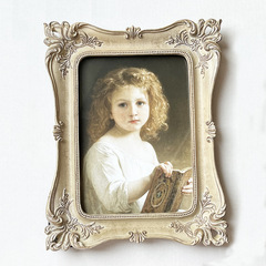 畫廊樹脂復古相框做舊仿木色色法式樹脂相框風景背景牆畫框可掛牆