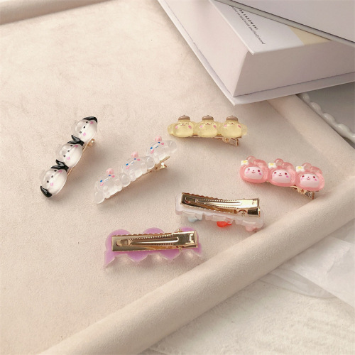 Cute and versatile girl duckbill clip Pacha dog Kurome ins cartoon hairpin student bangs clip hairpin headdress