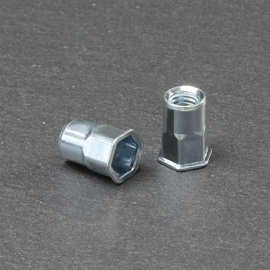 以勒标准件铆螺母小头半六角碳钢英标