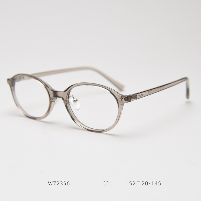 72396新型小楕円TR90軽近視眼鏡枠男女文芸復古平光鏡枠は度数を合わせることができる