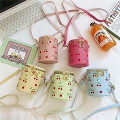 2023 Wholesale Kids' Bag: New Design Cherry-Print Bucket Wallet, Cute Shoulder & Crossbody Bag for Girls and Babies