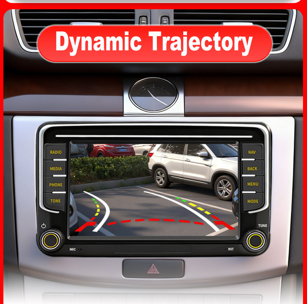 Volkswagen rearview reversing car camera with flip-up display and trajectory display, AHD compatible with Golf 8 MK8 CC T-Roc