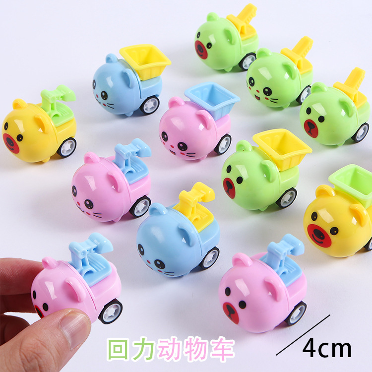 Juguete tire hacia atrás inercia vehículo de ingeniería de dibujos animados pequeño puesto de juguete mercado nocturno pequeño regalo niños traje transfronterizo