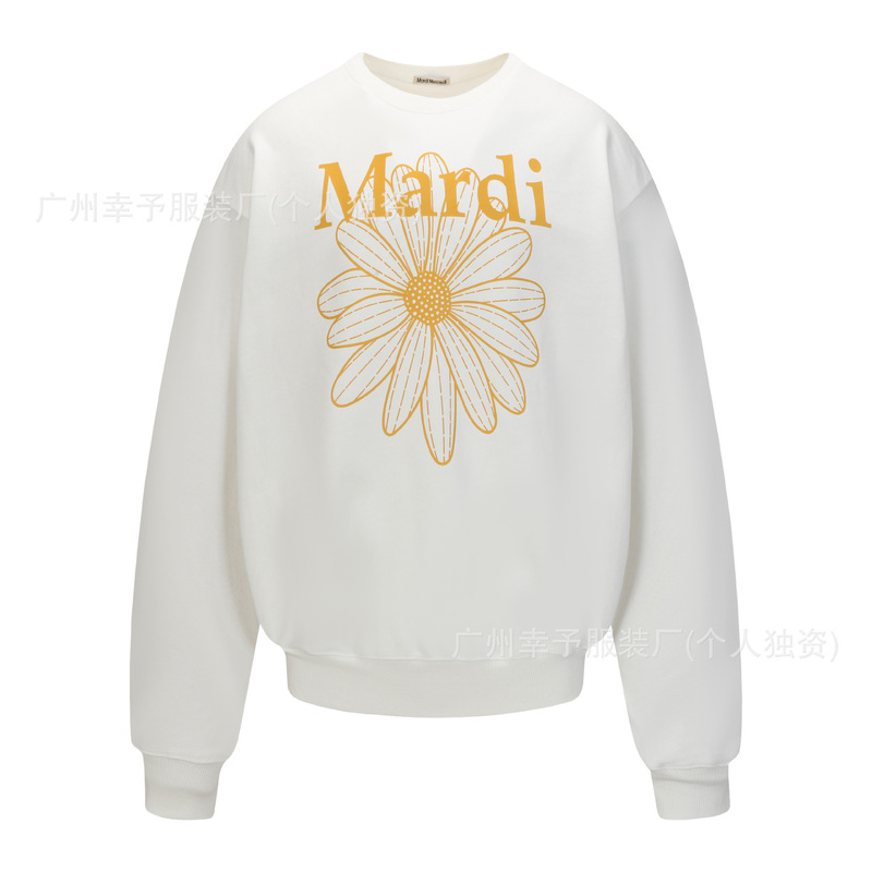 韩国Mardi卫衣赵露思同款小雏菊腊肠狗女秋冬刺绣印花套头圆领外|undefined