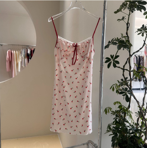 GraceChic GraceChic Europeo y Americano Nuevo Hot Sale Talla Grande Vestido Floral Pure Desire Camisón con Tirantes Estampado Estilo Hada Ropa de Estar en Casa_voghion.com