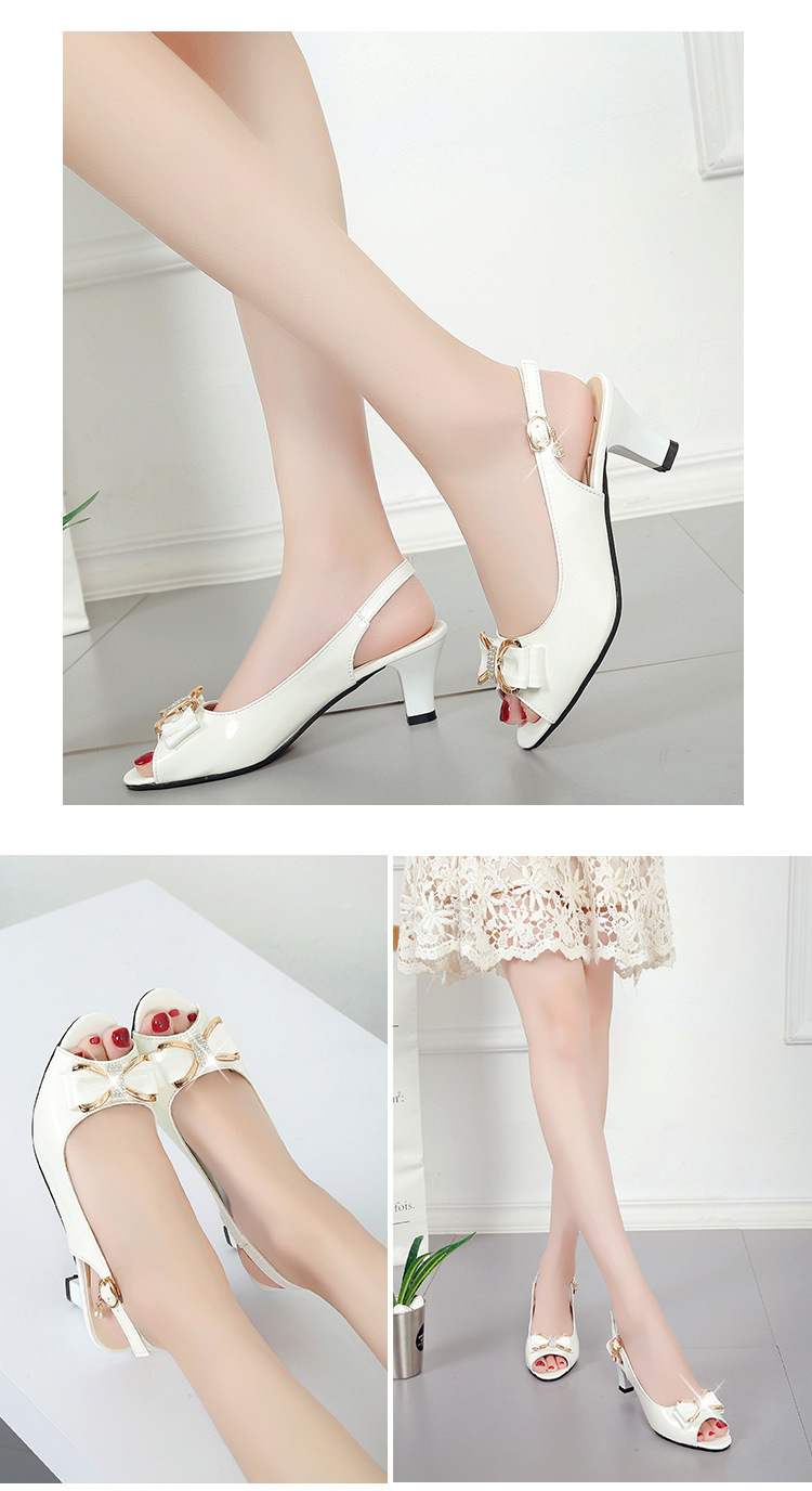 Women's Elegant Solid Color Open Toe Ankle Strap Sandals display picture 7