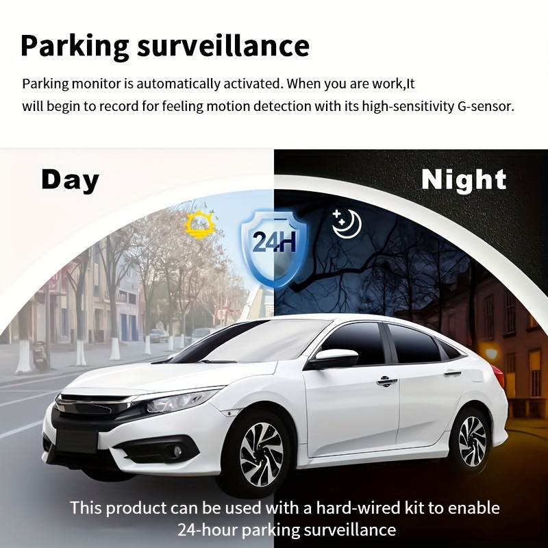 Three-Lens Car Dashcam, New Cross-Border Model, Enhanced Night Vision, Wifi Connectivity for Parking Monitoring