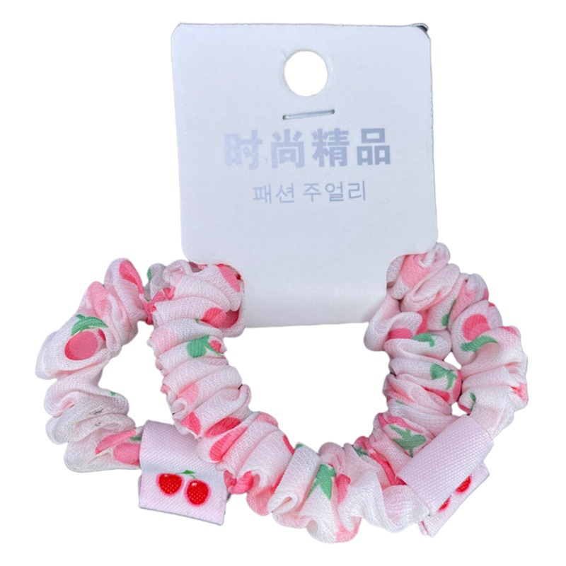 Tarjeta leche marrón intestino grueso anillo etiqueta de tela lazo del pelo de las mujeres banda para el cabello cuerda para el cabello banda de goma dos yuanes tienda accesorios para el cabello accesorios para la cabeza