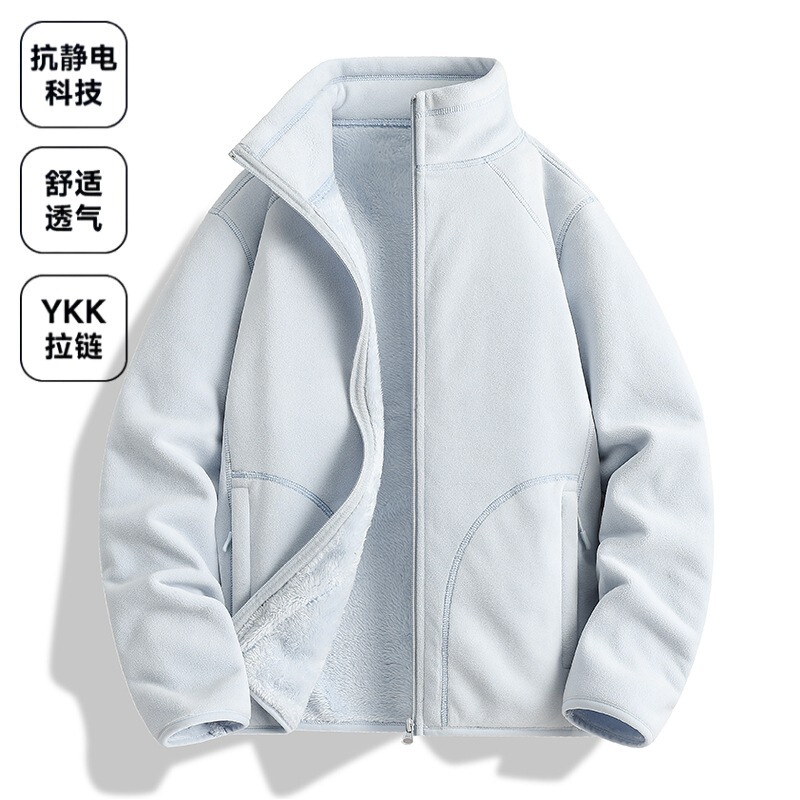 25新款奥粒绒外套男女户外加绒加厚保暖立领抓绒衣情侣冲锋衣内胆|undefined