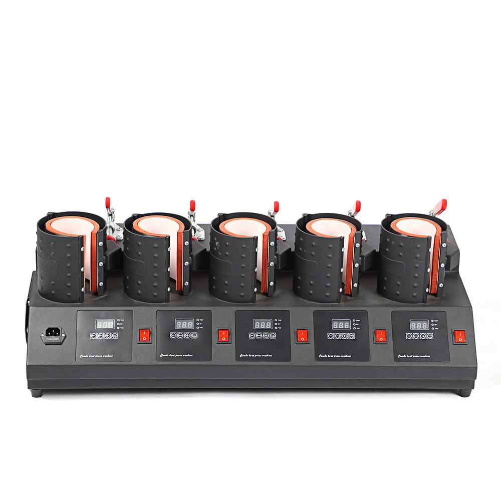 多工位热转印马克杯烫画机五工位手动烤杯机烫画烫图印花机