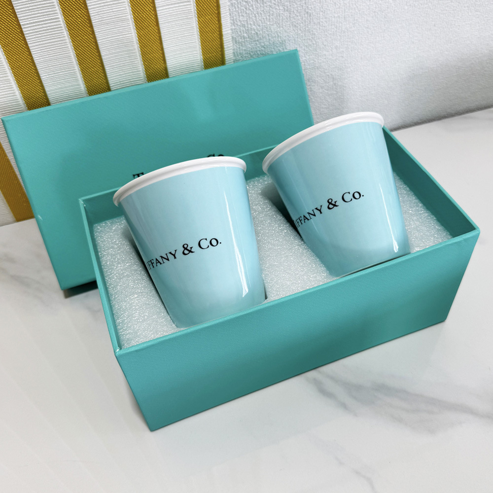 280ml 파란색 쌍 컵