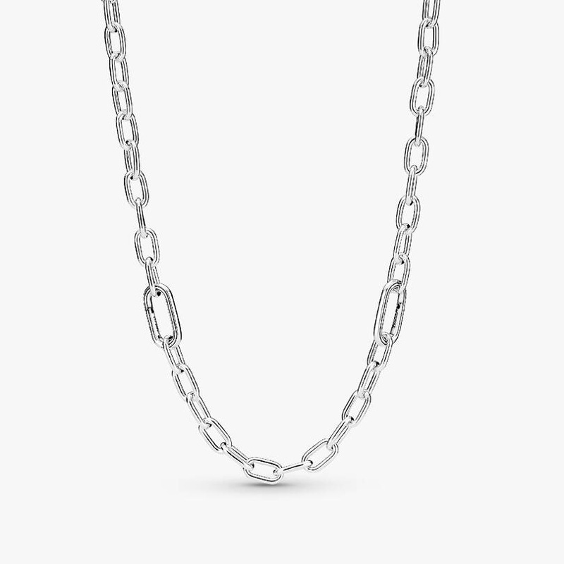 Pandora White Copper Silver-Plated New Foreign Product, Shiny and Versatile Pearl Me Clavicle Chain, Elegant Women's DIY Necklace Pandora White Copper Silver-Plated New Foreign Product, Shiny and Versatile Pearl Me Clavicle Chain, Elegant Women's DIY Necklace