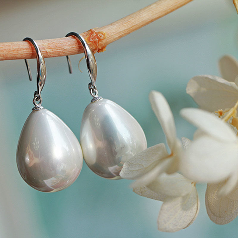 Fashion Water Droplets Pearl Drop Earrings 1 Pair display picture 1