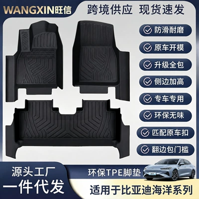 Suitable for BYD Seal, Sea Lion, Seagull, Dolphin TPE car floor mats, 5D full threshold floor mats, custom-fit for specific vehicles