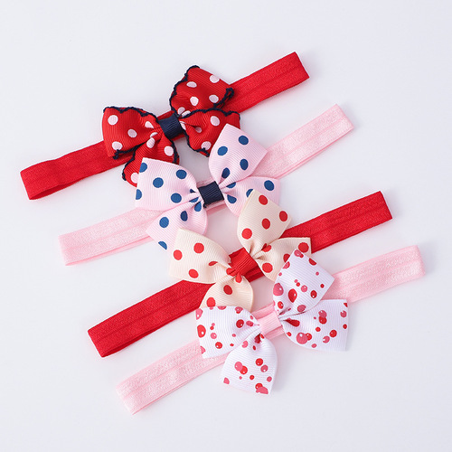  New Newborn Children's Socks and Headband Set 0-6-12 Dot Glue Floor Socks Hundred Days and Full Moon Ornaments