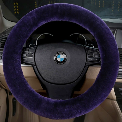 Steering wheel cover: Car Handle Cover Plush Winter - lilac-35cm-42cm-are-suitable