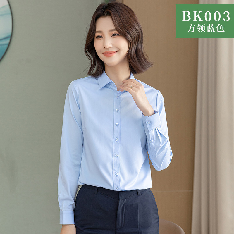女性の長袖ビジネス通気性高弾性会社服夏服フォーマルシャツシャツ竹繊維工場出荷|undefined