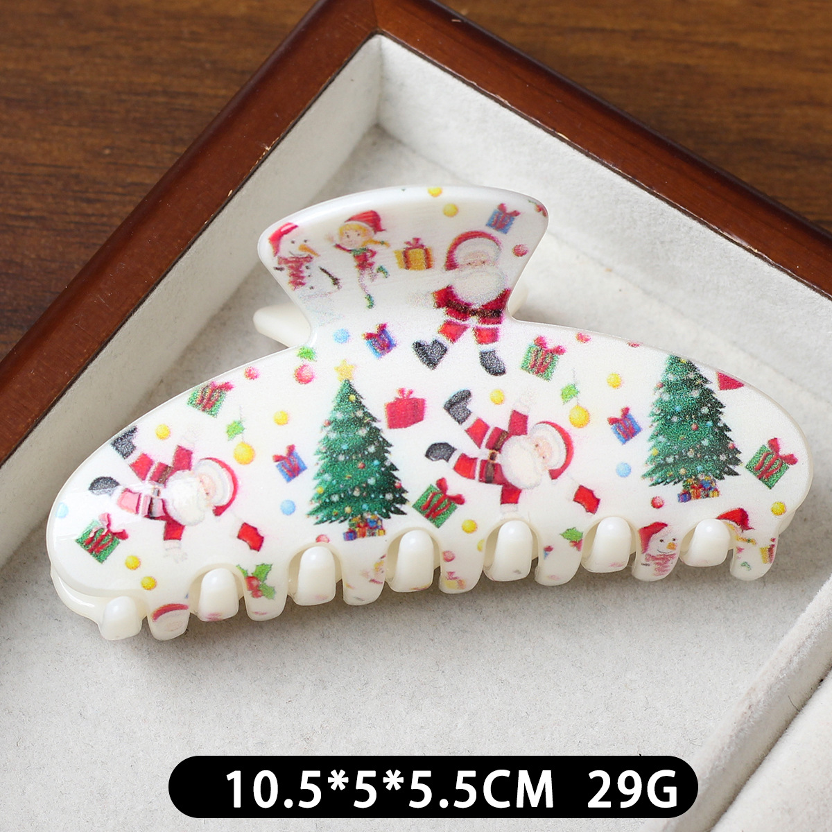 Dulce clip de plástico de Navidad grande 10.5cm clip de cabello para mujeres de alta calidad decoración de tarjeta de cabello detrás del cerebro clip de pescado