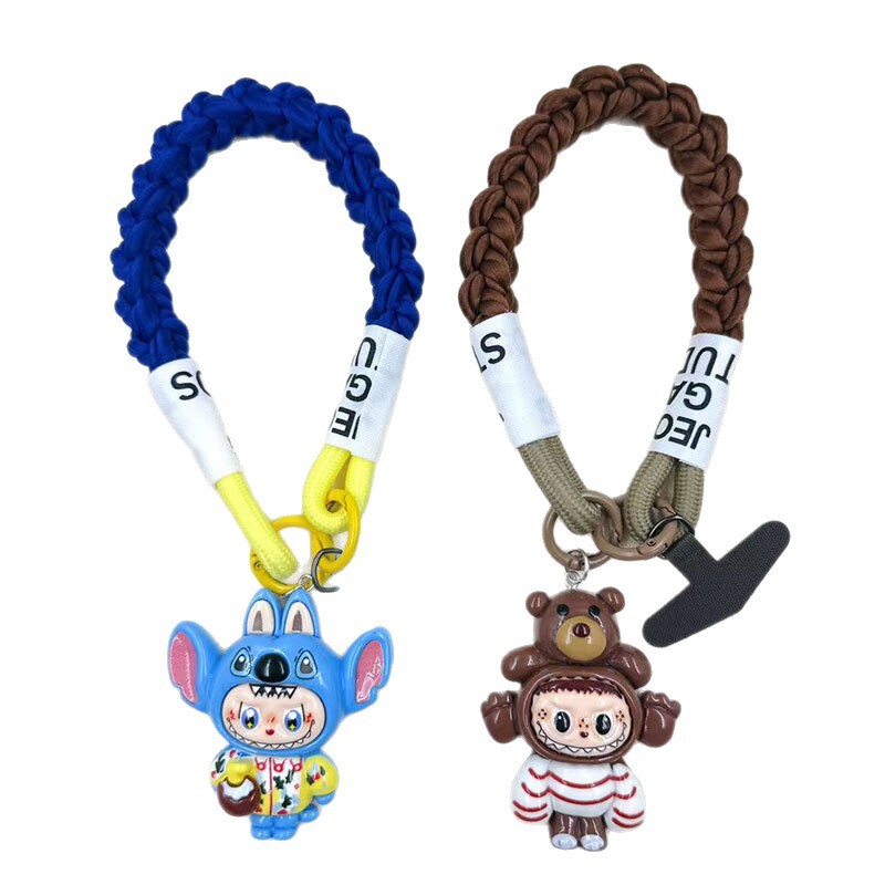 かわいい立体漫画ラブブ織ロープトレンディなアクセサリー携帯電話ペンダントキーホルダーバッグペンダント|undefined