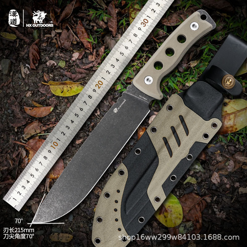汉道守望者户外刀野外丛林多功能生存一体刀高硬度防身战术直刀