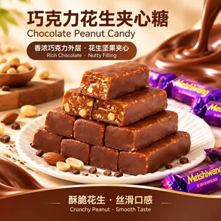 紫皮糖俄罗斯风味巧克力糖果混合糖袋装年货糖果批发一件代发