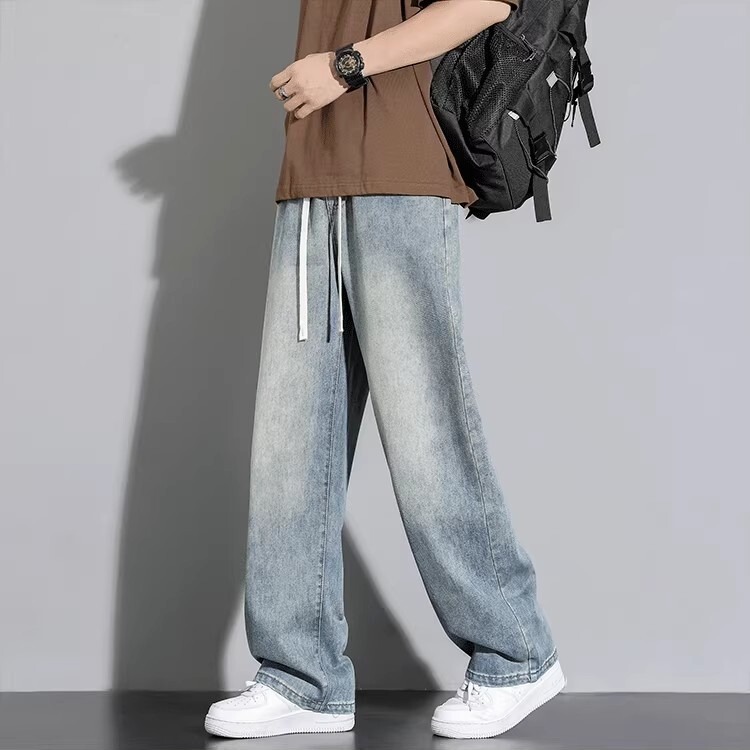 Special Offer Men's Jeans with Inner Hem, High-Quality Straight-Leg Pants, Retro High Street Casual Pants, Loose Distressed Long Pants, Cross-Border Special Offer Men's Jeans with Inner Hem, High-Quality Straight-Leg Pants, Retro High Street Casual Pants, Loose Distressed Long Pants, Cross-Border