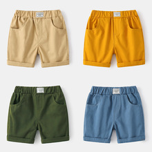 2023夏季男童休闲短裤韩版时尚中小童纯色五分裤批发棉质儿童短裤