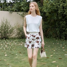 一手货源【三彩】品牌专柜撤柜！100棉高腰碎花显瘦休闲裤女25秋