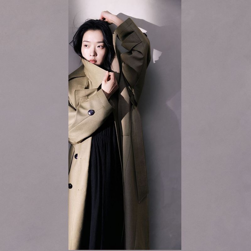 经典廓形中长款风衣外套女秋季新款气质宽松流行百搭气质大衣|undefined