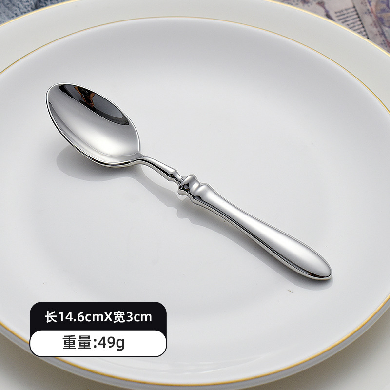 ドイツ304フォークレトロステンレススプーンフルセットシンプル洋食ナイフフォークスプーンセットステーキナイフデザートフォーク|undefined