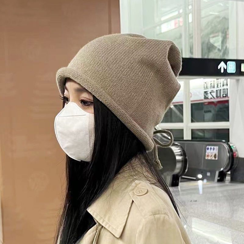 新款巴拉克拉法帽女秋冬围巾连体针织帽韩版时尚街头毛线帽显脸小|undefined