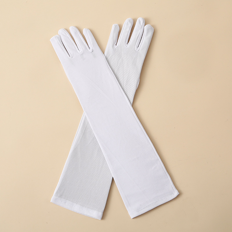 Guantes largos transparentes para mujer, negros, elásticos, de encaje, semitransparentes, para ópera, Halloween, actuaciones nocturnas, de malla