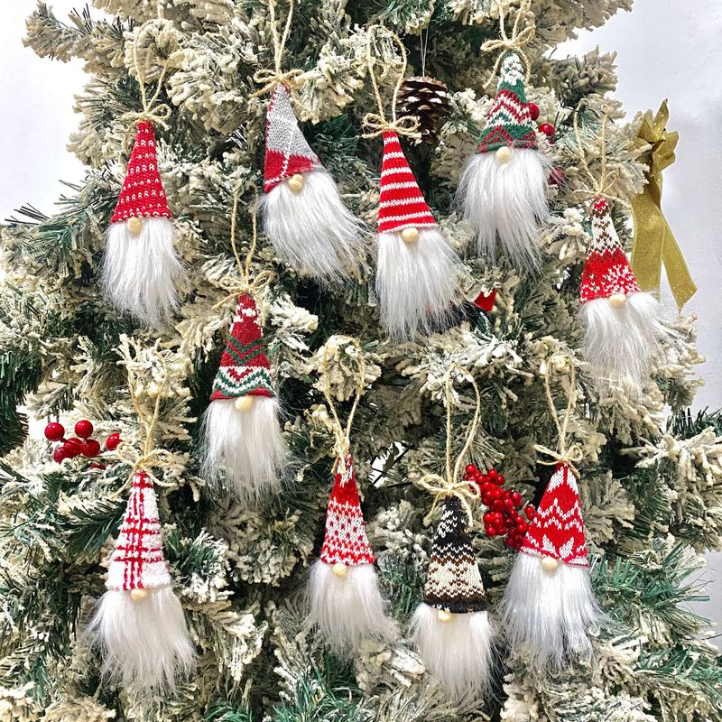 クリスマスの装飾用品のアイデアの新しいニットの小さいハンガーのクリスマスの酒の瓶の帽子のセットのレストランの酒の瓶の装飾品|undefined